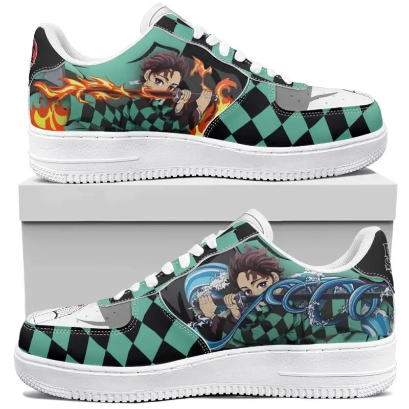 

Demon Slayer Anime Shoes Leisure Low Top Sneakers Basketball Shoes Male Female Uzumaki Naruto Couple Shoes Customizable Gift