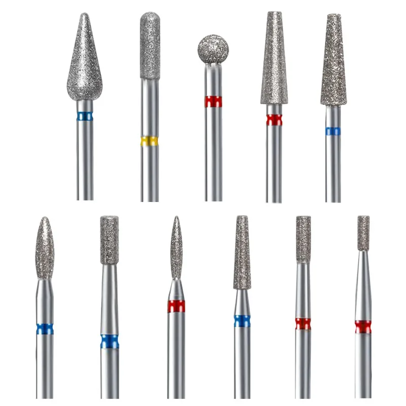 Diamond Nail Drill Rotary Bits, Fresa para Manicure, Cutícula Limpa, Cortador elétrico, Acessórios