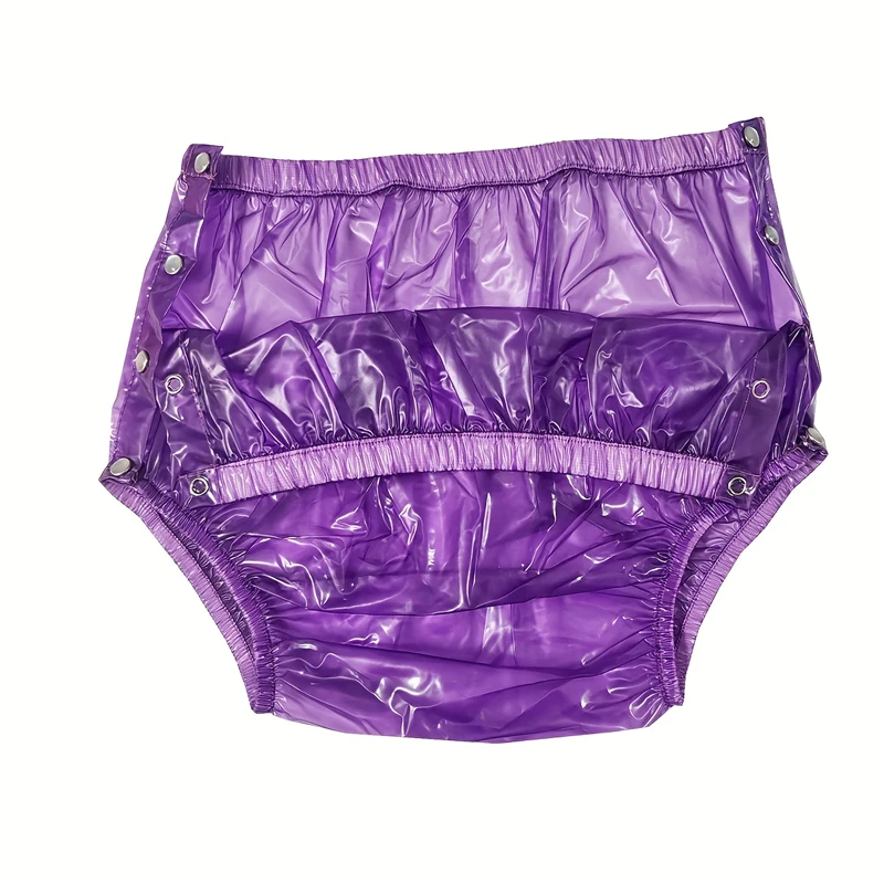 

Sexy PVC Underwear, Adult Diaper Cover With Snaps, Plastic Underwear, Transparent, Soft, Reusable Incontinence Pants,Unisex