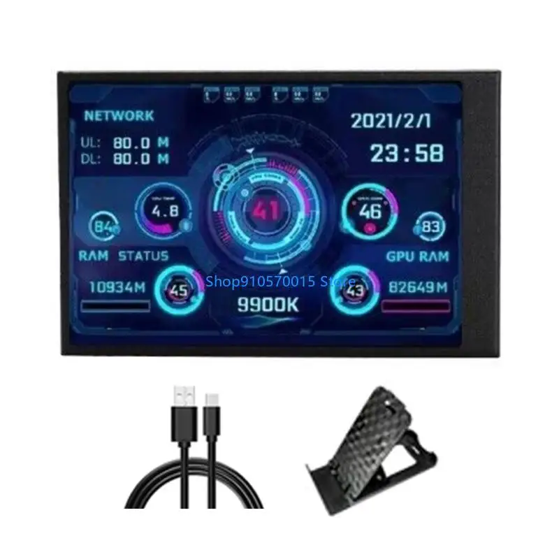 B95C Mini 3.5Inch Screen Type C Compatible Portable Display for Multitasking Work