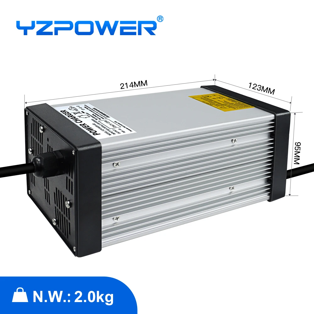 Yzpower 29.2v 25a lifepo4 carregador de bateria para 24v ebike e-bike bateria com 4 ventilador de refrigeração