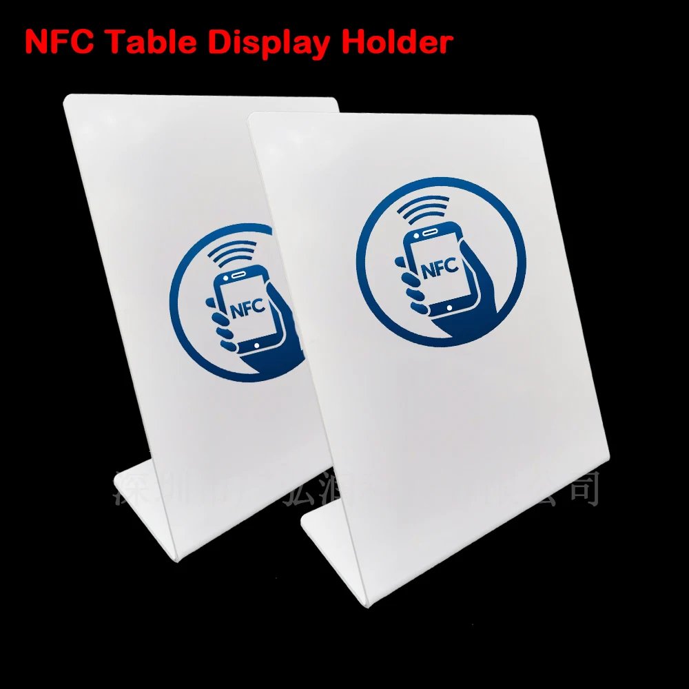 NFC 215 Table Display Stand NT/AG215 Chip PVC 13.56Mhz 504Bytes NFC Scan Code Restaurant Card Personal Website Nfc Google Review