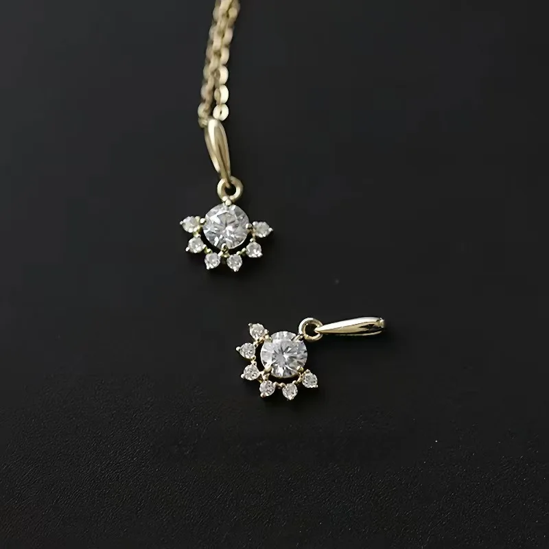 

Japanese Cute Bear Claw Zircon Pendant Necklace for Women S925 Pure Silver Plated 14K Gold Fashion Simple Birthday Gift Jewelry