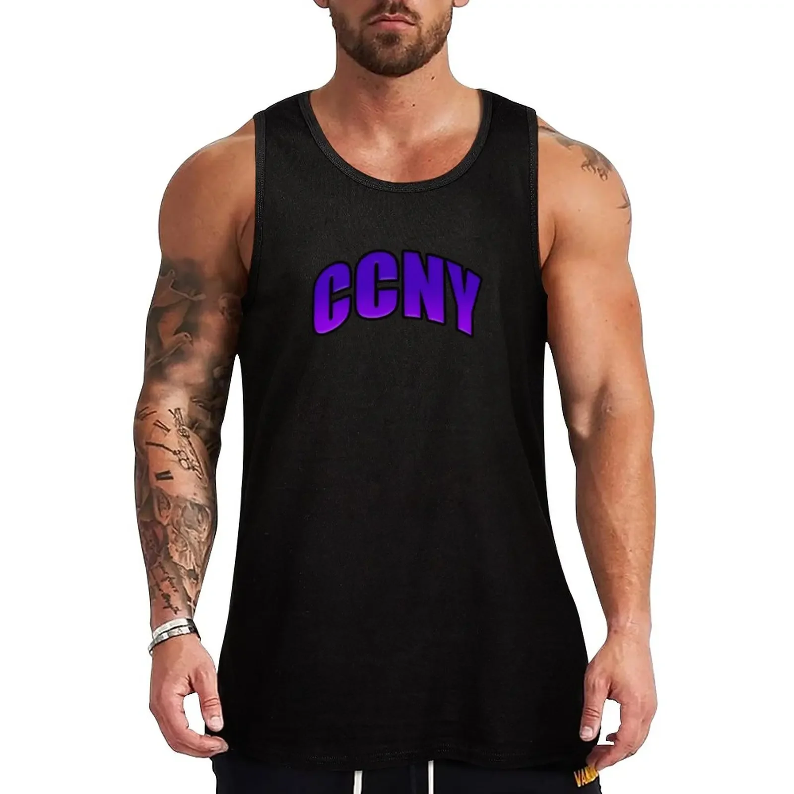 

New CCNY Tank Top Men's gym t-shirts sleeveless tshirts for men Men gym sportswear