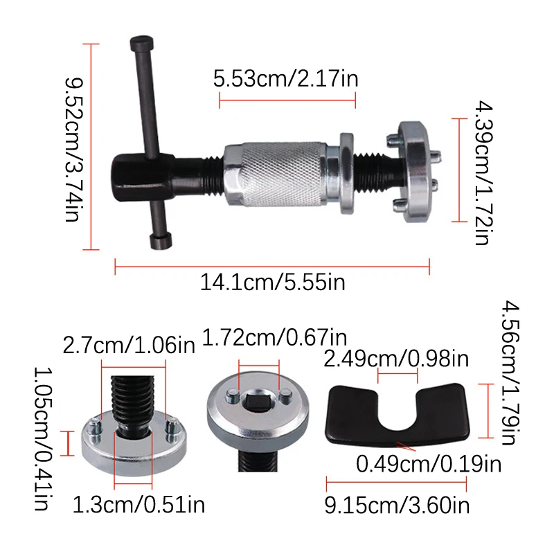 3pcs/set Car Auto Wheel Cylinder Disc Brake Pad Caliper Separator Replacement Piston Rewind Disassemble Repair Hand Tool Kits