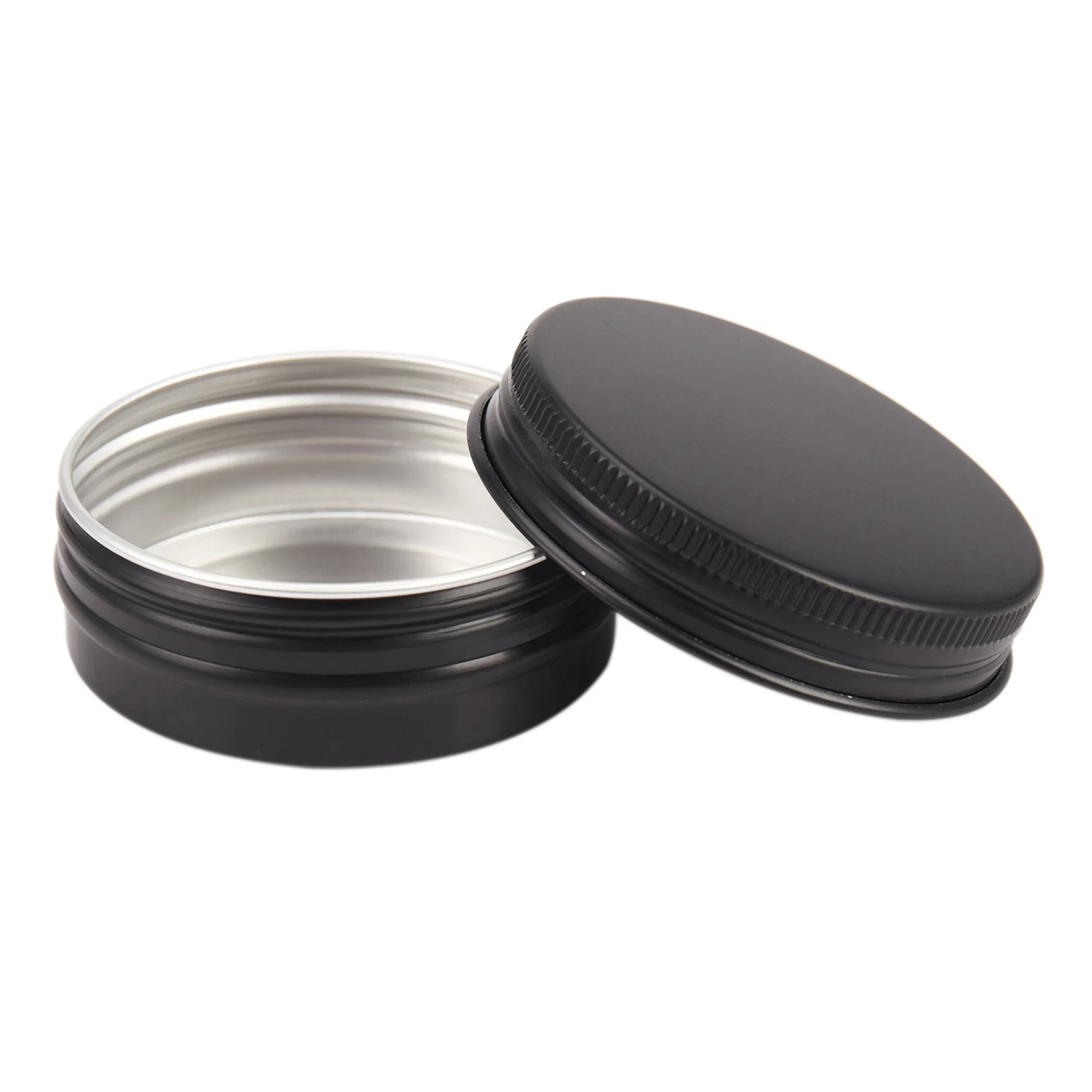 Kaleng Aluminium - 120 Pak 1Oz / 30G Wadah Timah Logam Bulat Kaleng Atas Sekrup Kaleng Perjalanan Lilin Sampel Kosmetik-ABQU