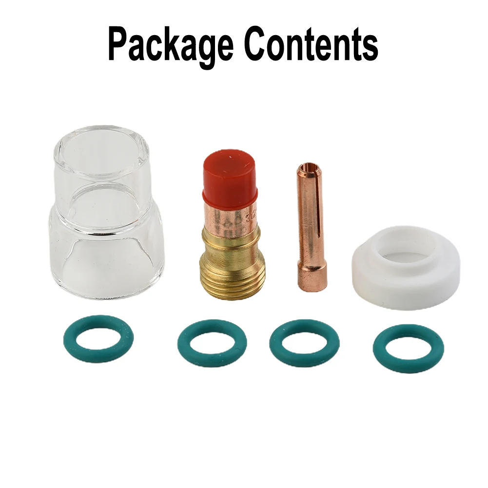 TIG Welding Consumables Set for WP-17 WP-18 WP-26 Torches Includes For Stubby Gas Lens #12 Glass Cup and O-Rings view 4