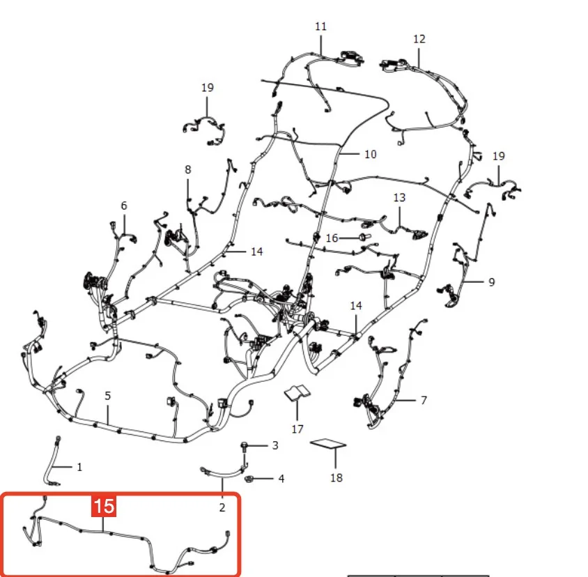 الجبهة الضباب ضوء الأسلاك تسخير لشروليه كابتيفا 1.5L 2017-2026 CN202S 23611689 #1