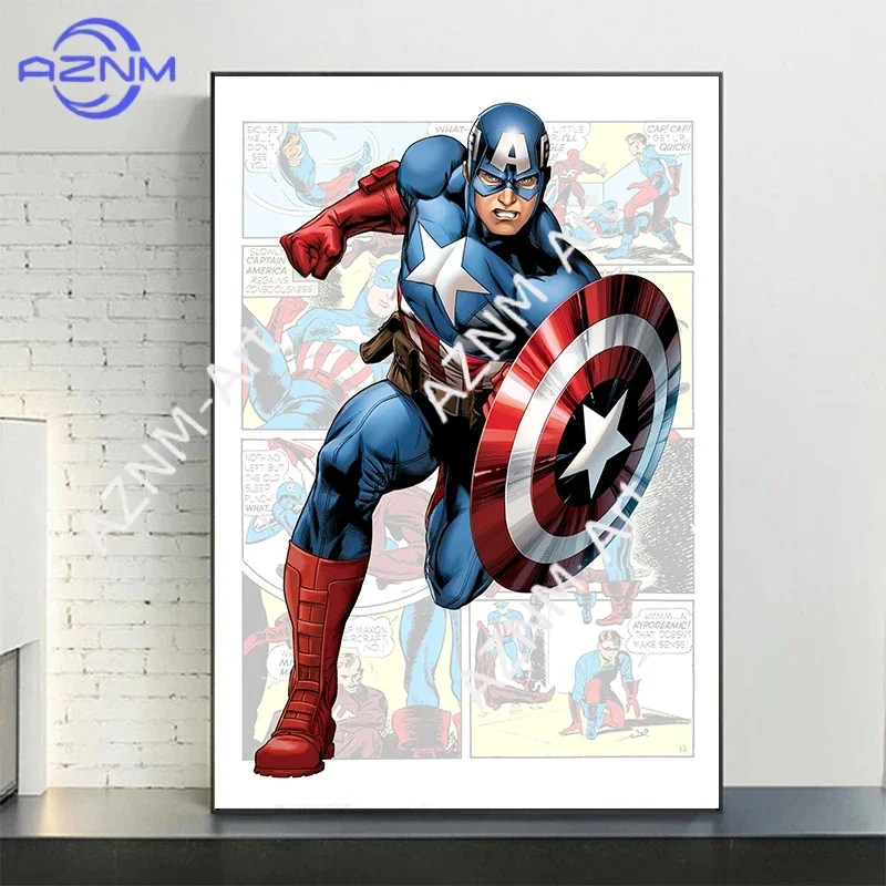 Comic Superhero Posters Set Canvas Painting Super Hero Prints Wall Art Picture Kids Room Decor