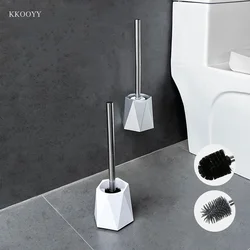 TPR Soft Wool Creative Toilet Brush Set Simple Floor Free Wall Hanging Dual-purpose Toilet Brush Holder