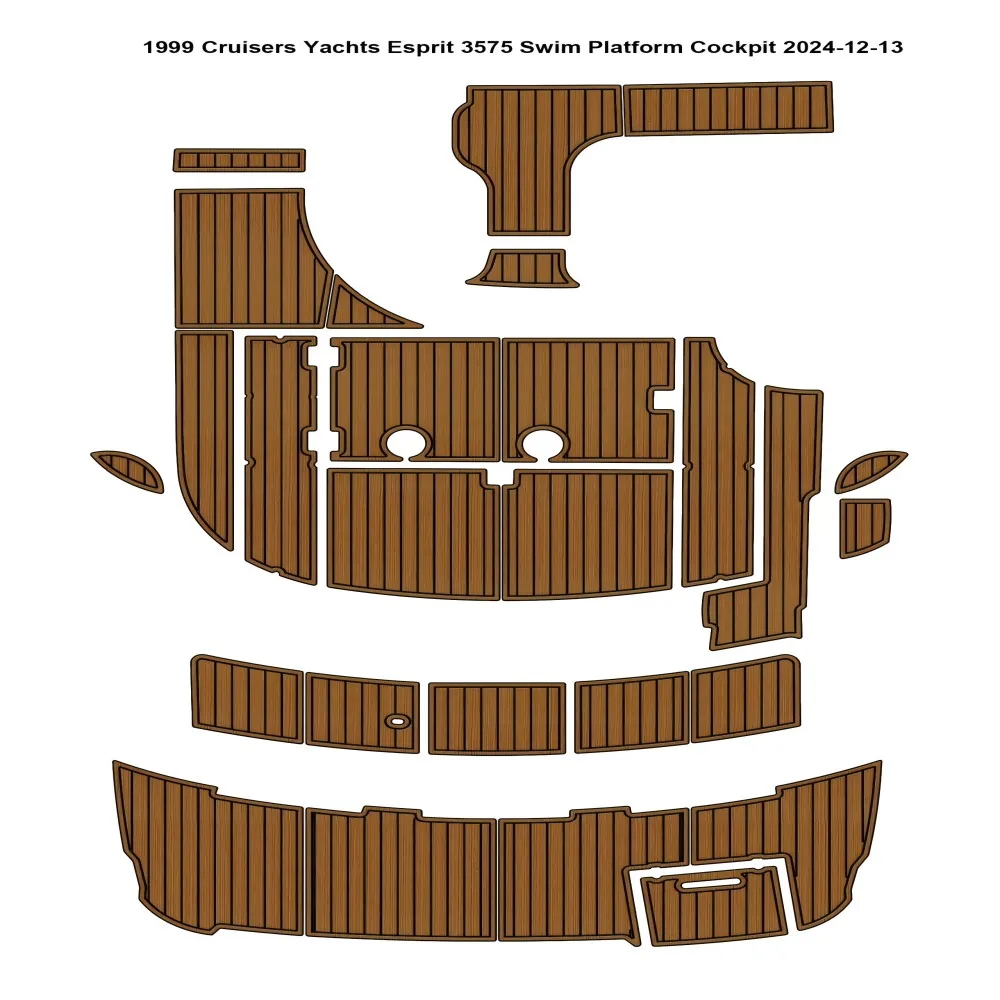 

1999 Cruisers Yachts Esprit 3575 Swim Platform Cockpit Pad Boat EVA Teak Floor SeaDek MarineMat Gatorstep Style Self Adhesive
