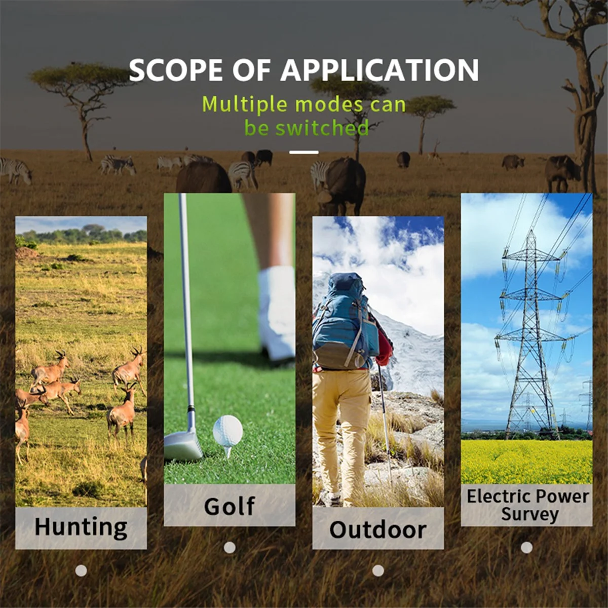 A45I-600 600-метровый камуфляжный дальномер, перезаряжаемый, водонепроницаемый для охоты, гольфиста, дальномер, электроэнергетика