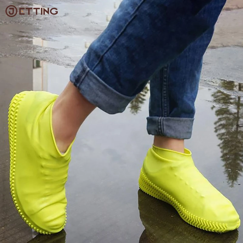 shoes cover Latex WaterProof Shoe Covers Unisex Shoes Protectors Reusable Non-Slip Rain Boot Overshoes Walking Shoes Accessorie