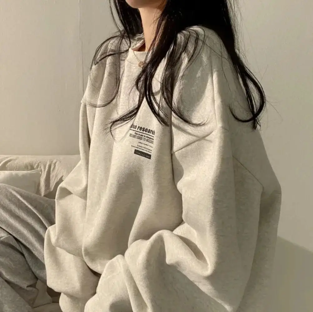 

New Oversized Hoodie Women Sweatshirts Long Sleeve Hoodies Casual Letter Print Loose Pullovers Harajuku Sweatshirt Female Ins