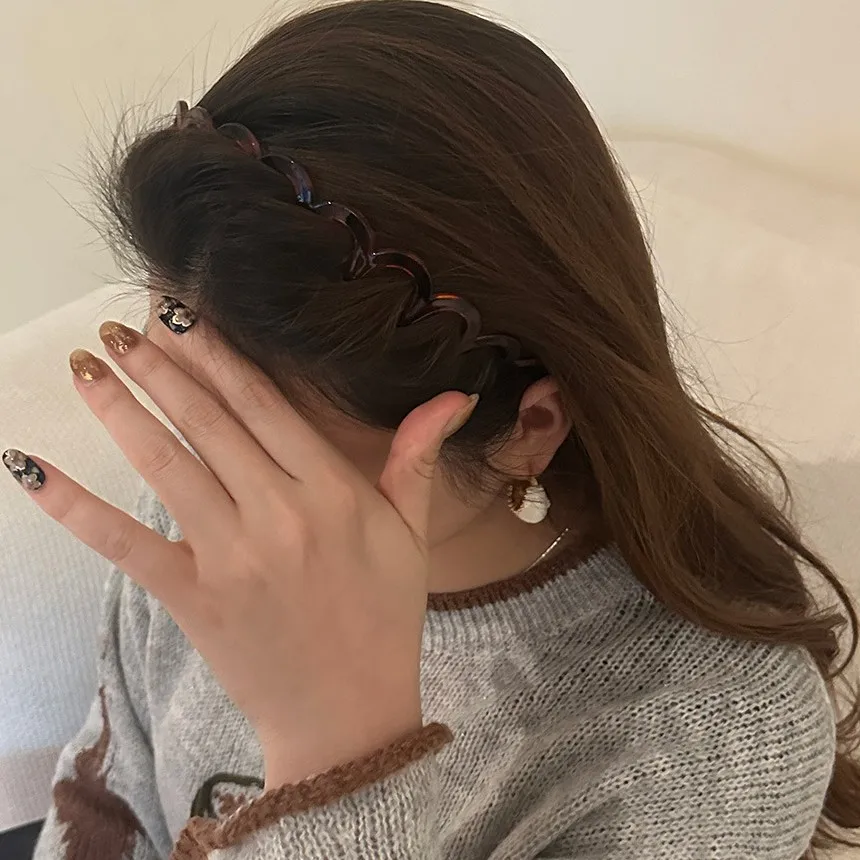 Headband Volume Boosting Double Use Non Slip Teeth Wave Design for Daily Outing Face Cleansing High Quality Comfortable