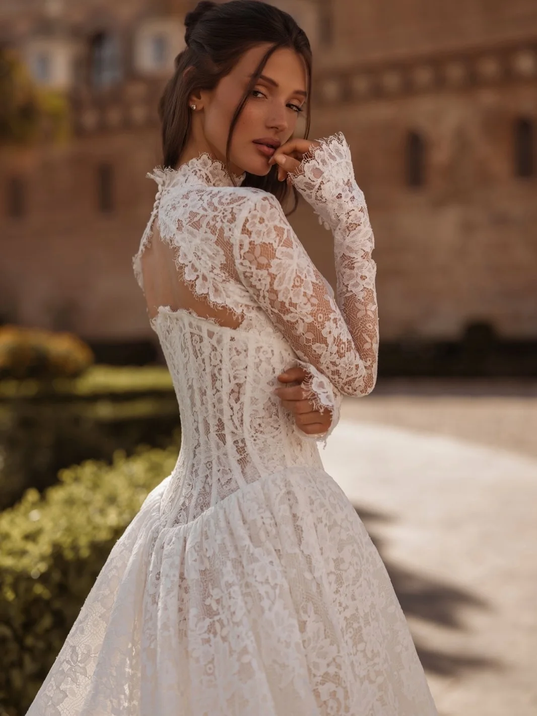 2 in 1 mermaid wedding dresses T242002_Gorgeous Elegant Asymmetrical Strapless Mermaid 2-in-1 Gown with Trumpet Skirt and Catherdral Train