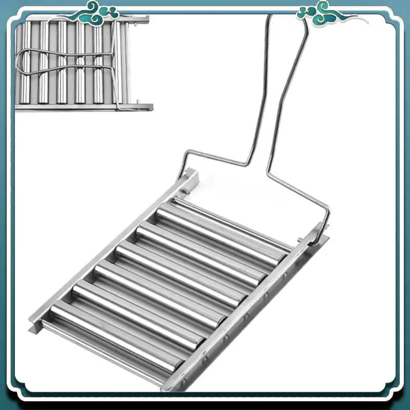 

Reliable 2Pcs BBQ Hot Dog Griller, BBQ Hot Dog Roller, Stainless Steel Towel Rack With Long Wooden Handle, Folding Towel Rack