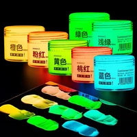 BORRENCE pintura luminosa de pigmento fluorescente 20/60ml 8 colores Graffiti pintado a mano DIY pintura acrílica impermeable que brilla en la oscuridad