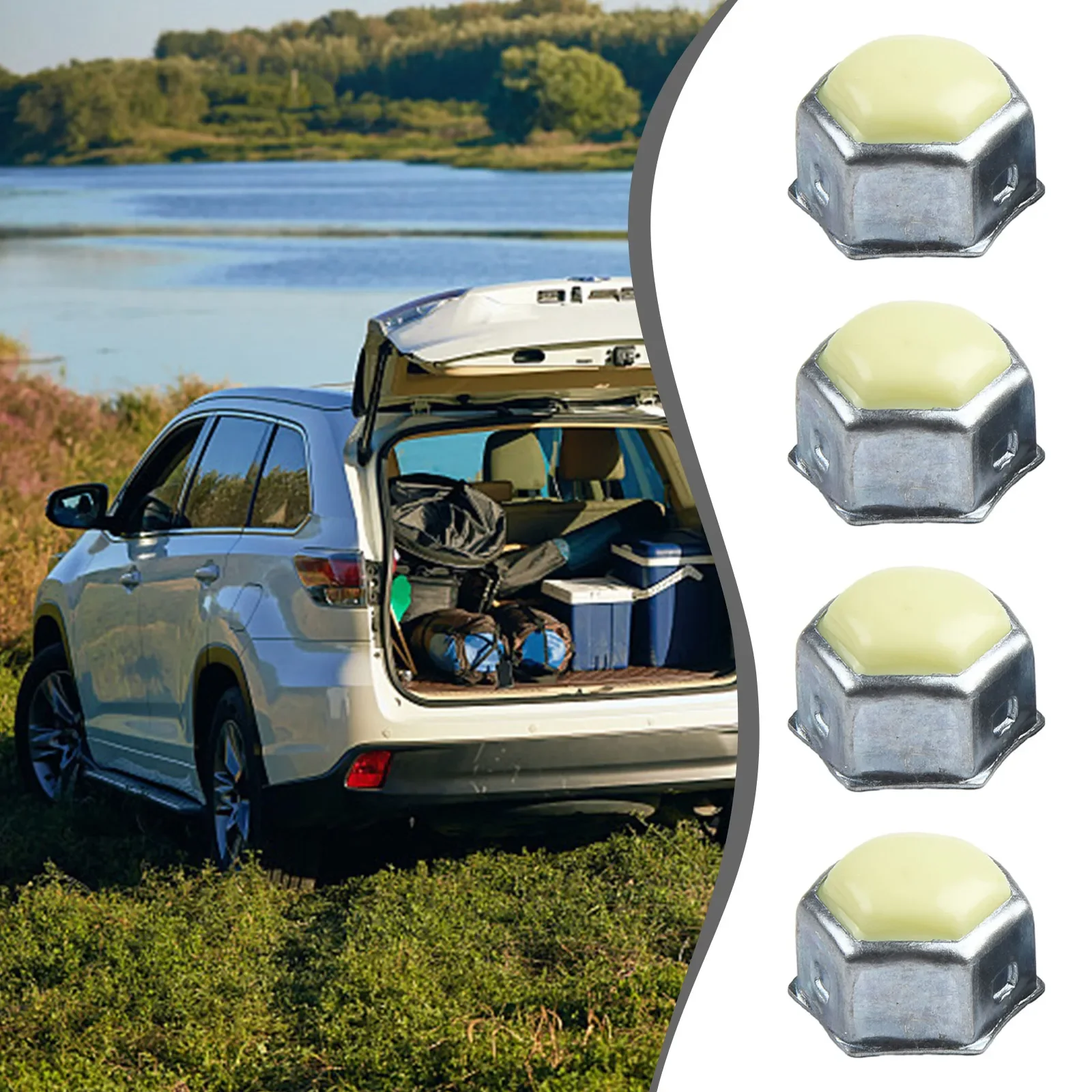 Durable Car Accessories Steering Stop Nut Bolt Cap Plastic Plug-and-play Silver 40039-2S610 For Nissan Navara D22