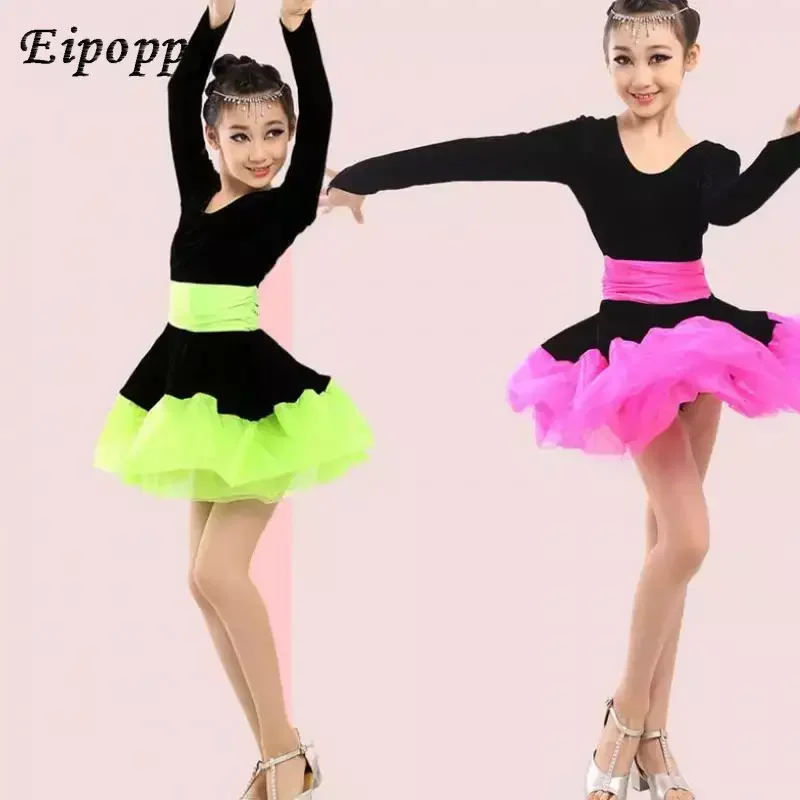 Sukienka taneczna dla dzieci sukienka do tańca towarzyskiego dzieci Salsa Rumba Cha Cha Tango ubranie sceniczna