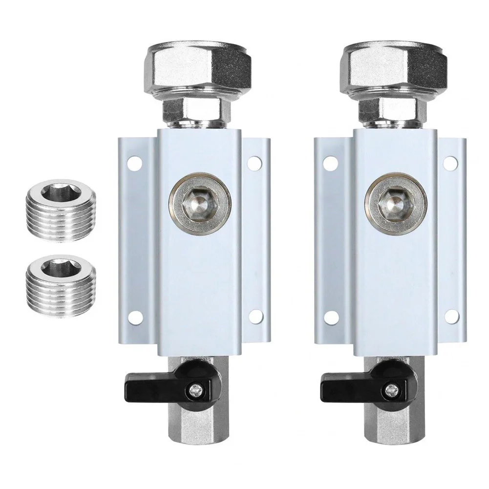 Industrial Aluminum Valve Set 3/4 in with Integrated Quick Shut-off and Brass Threaded Connections for Humid Environment Use