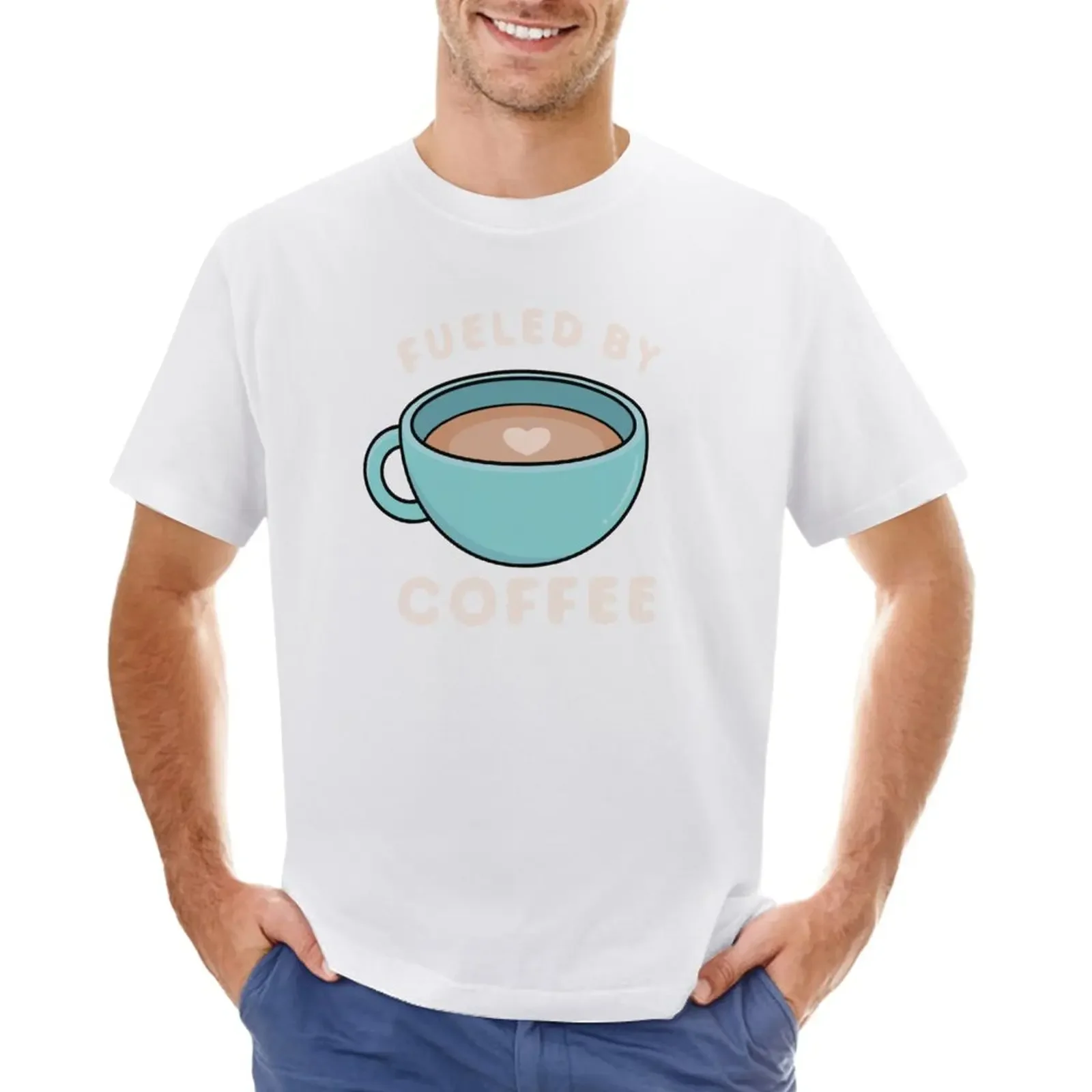 Kawaii and Cute Coffee Fuel T-Shirt tops oversizeds funny t shirts for men