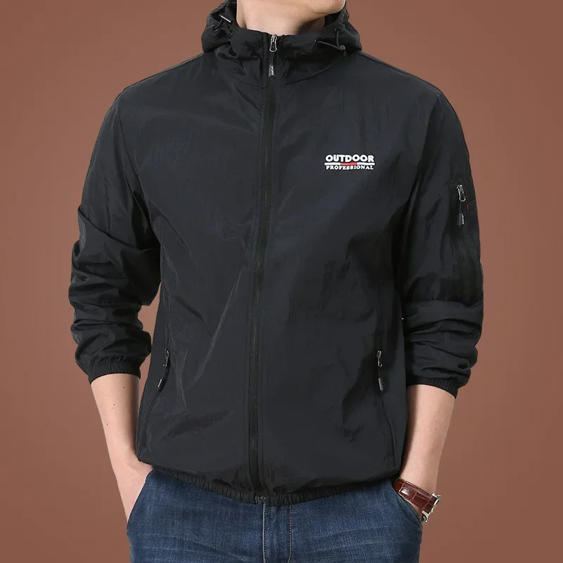 

Summer Sun Jacket Men Outdoor Clothing Quick Dry Skin Coat Sports Sunscreen Cycling Hiking Fishing Camping Jacket