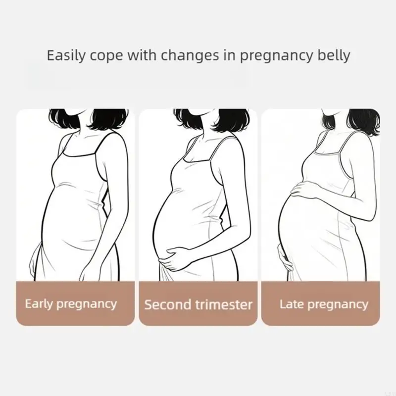 ملابس داخلية قطنية عالية الخصر للأمهات لدعم الحمل مع قماش وتصميم ناعم يسمح بالتهوية A2UB #4