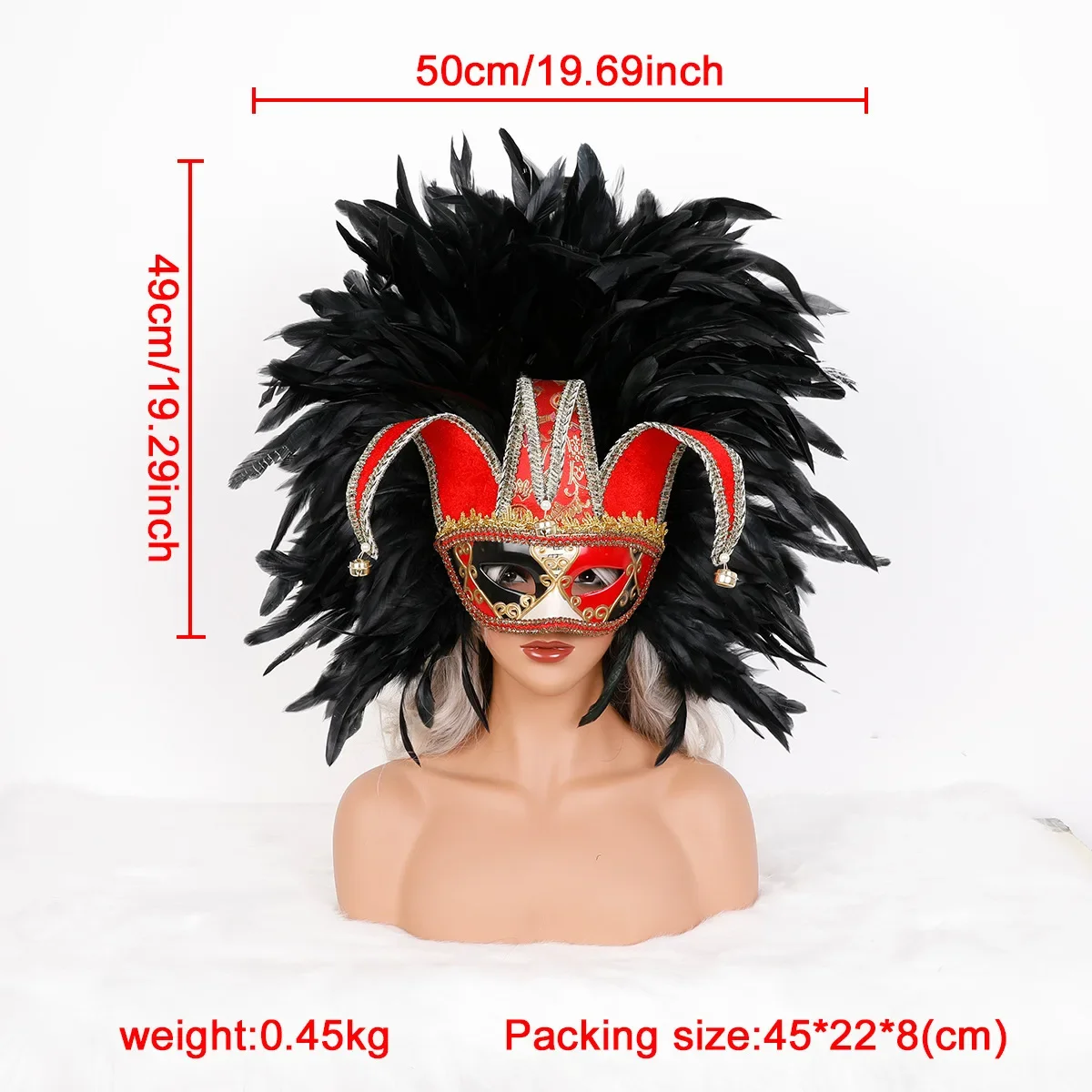 Practical Classic Women Costume Venetian Feather Mardi Gras Masquerade Mask Halloween Cosplay Wedding Graduation Party