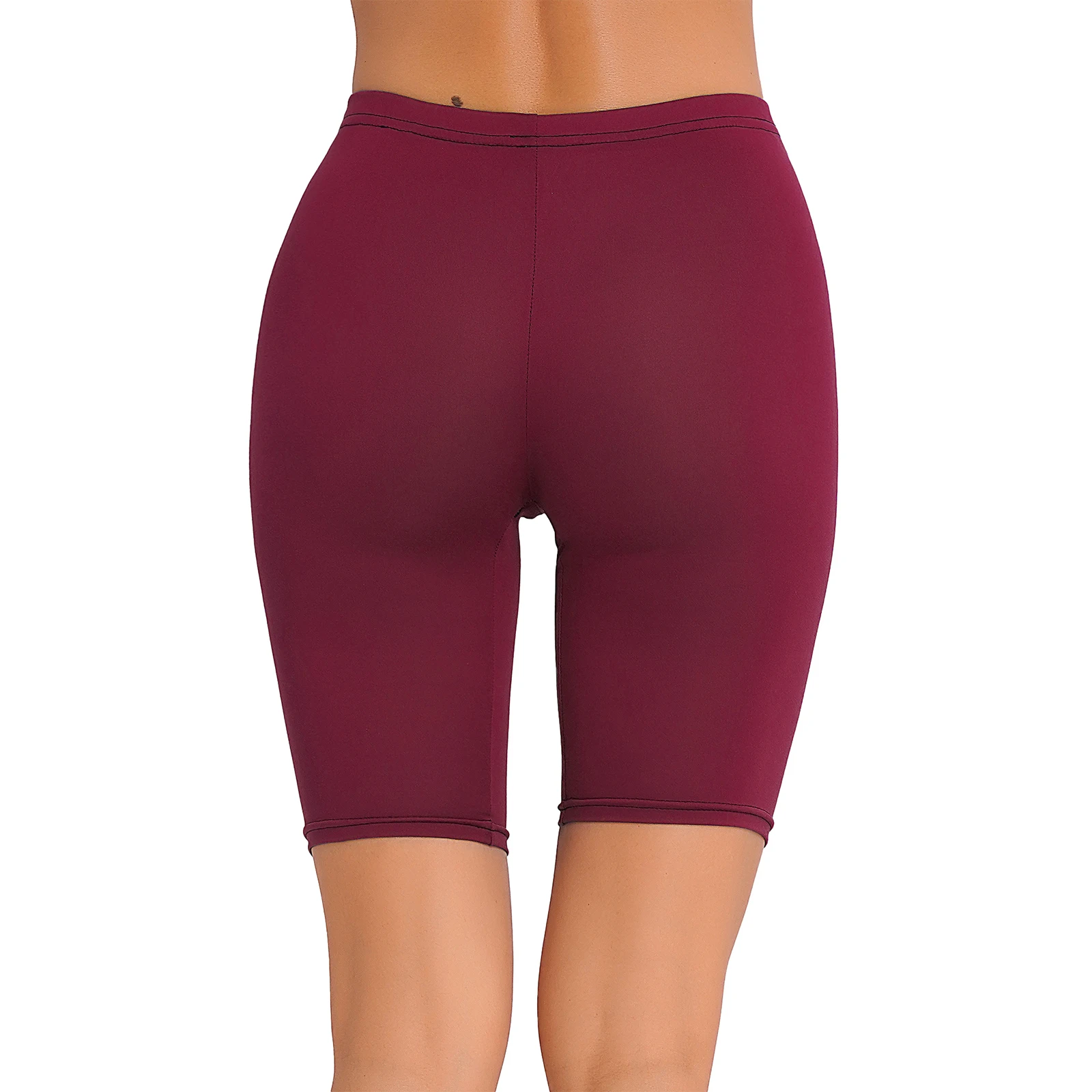 Short élastique pour femme, leggings courts décontractés, serré, fitness, coupe couvertes, bas de sport, extensible, été, short solide, vêtements d'intérieur, vêtements de détente