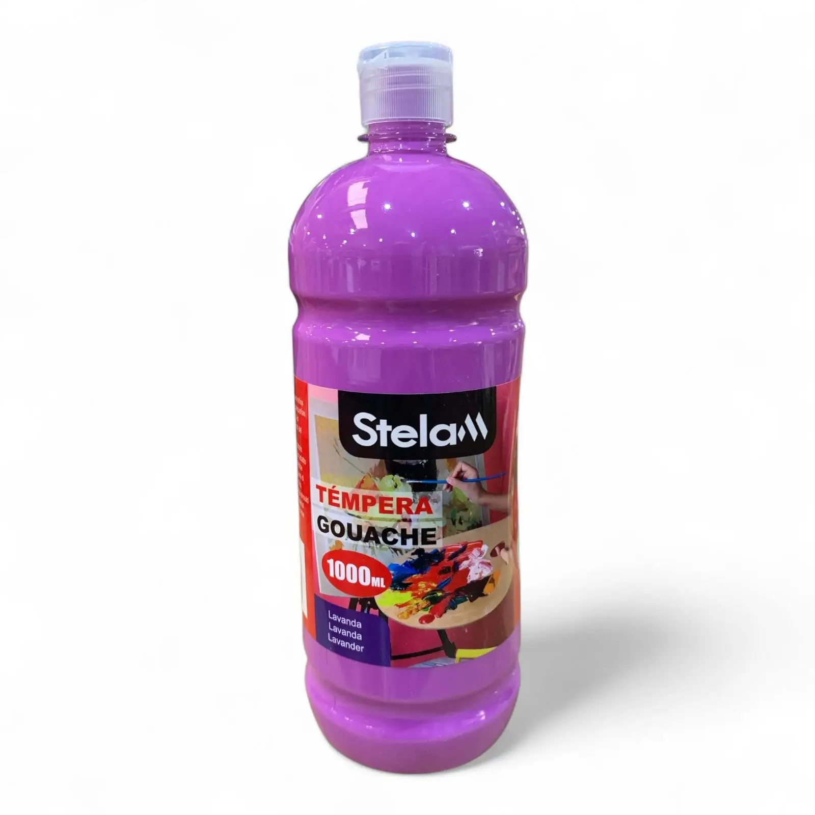 Témpera Gouache 1000 ml – Pintura Opaca al Agua, Colores Vivos para Arte y Manualidades - Stelan