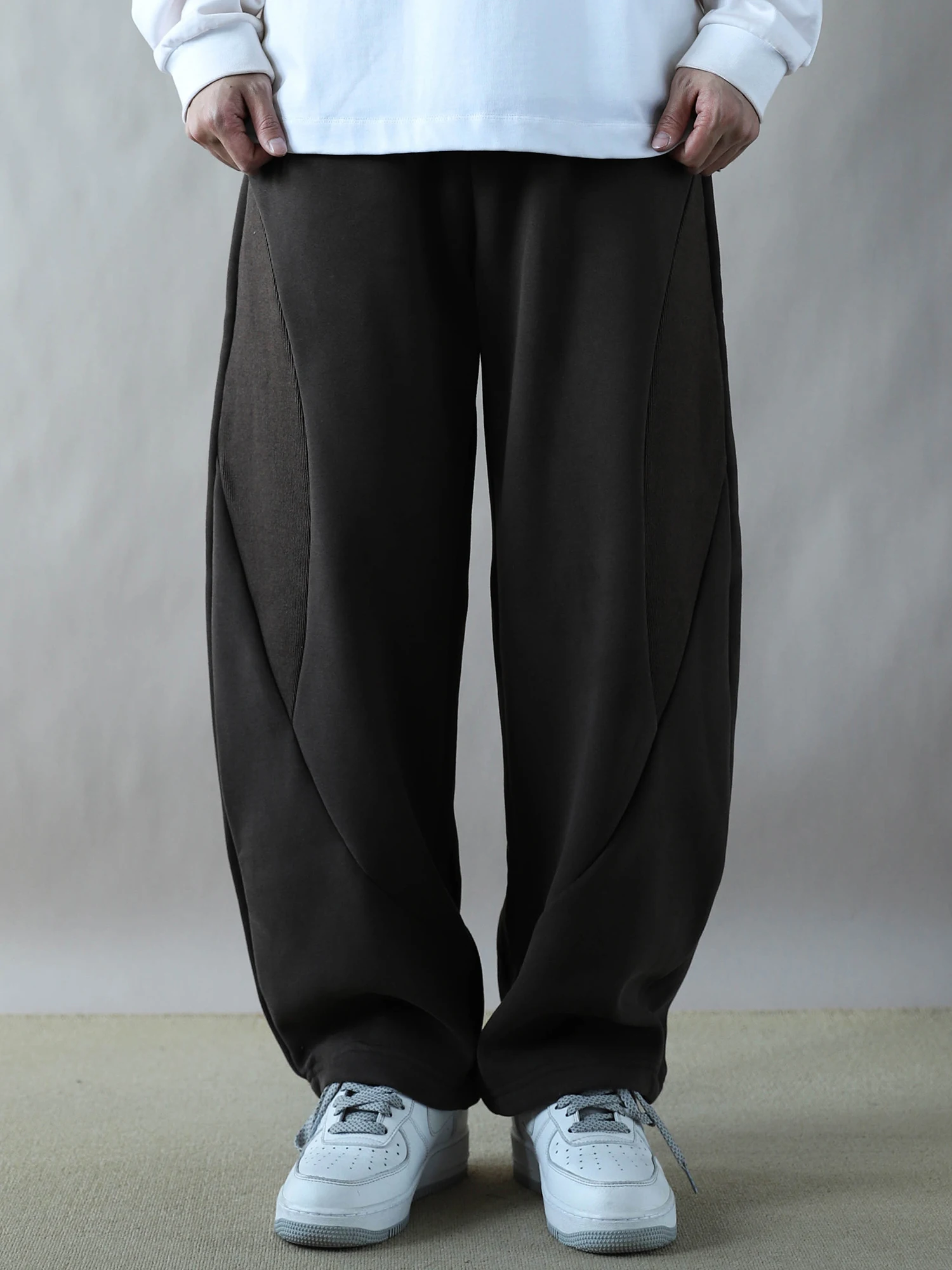 

Мужские повседневные брюки Thiened Fce прямого кроя, свободные, цвет кофе, длинные, для города и спорта, новинка 2025 года