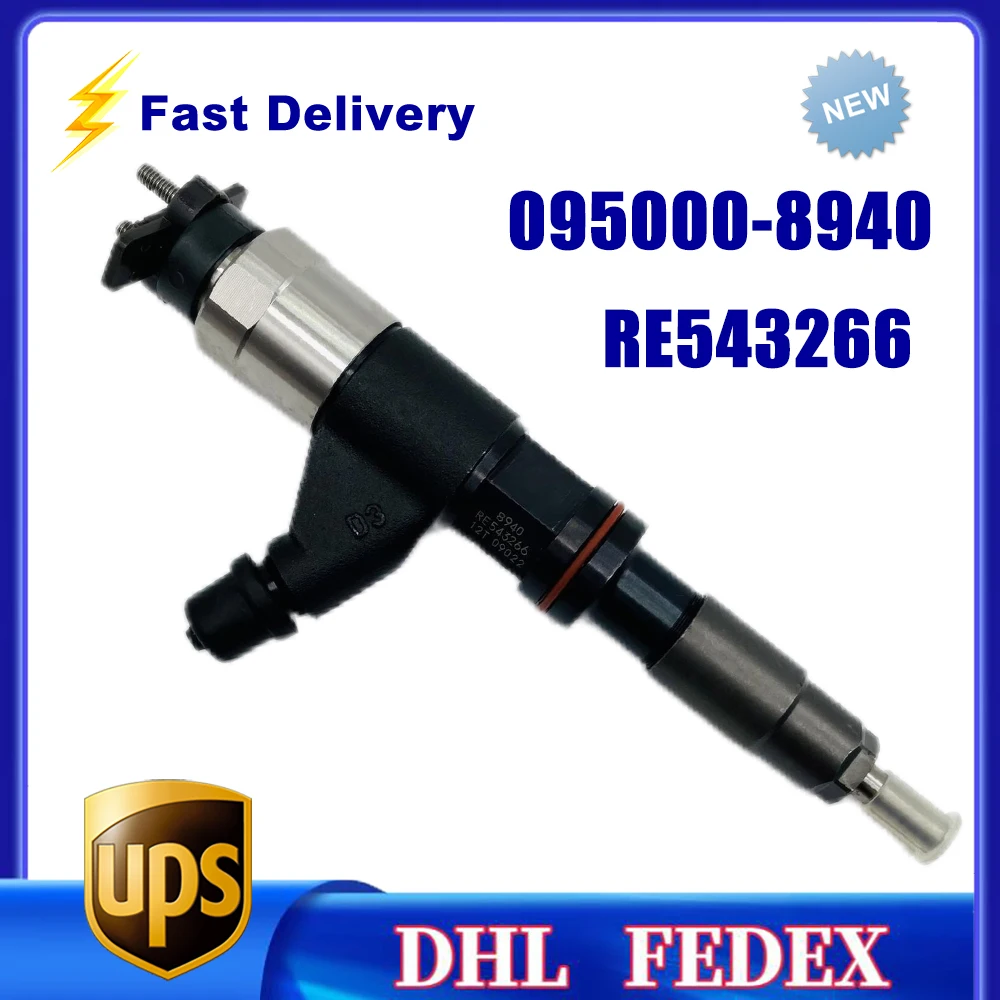 095000-8940 RE543266 New Diesel Fuel Injector For J/o-h/n D/-e/er-e Truck Excavator 4045T 6068T 6J-2104 Engine
