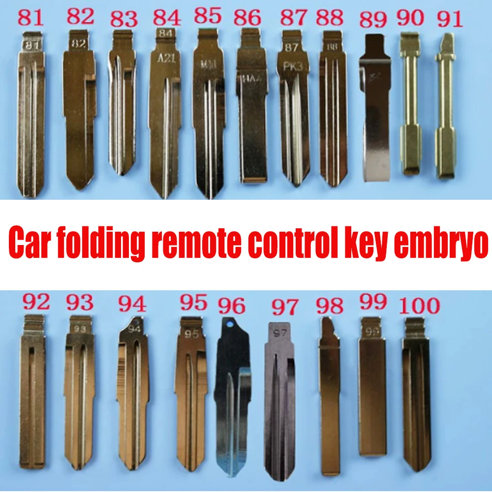 Automobile Folding Remote Control key Embryo FOR VVDI KD TY90 Sub-machine Modified Embryo Original Middle Groove Number
