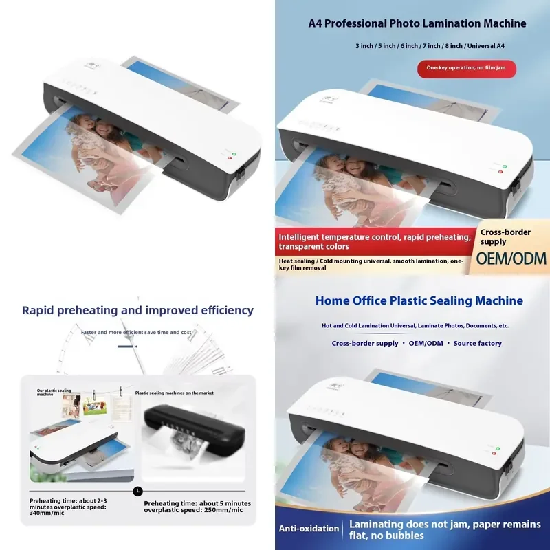 MZH SL289 Electric Photo Laminator A4 Document Laminating Machine Plastic Film Packaging Cross-Border Source Factory