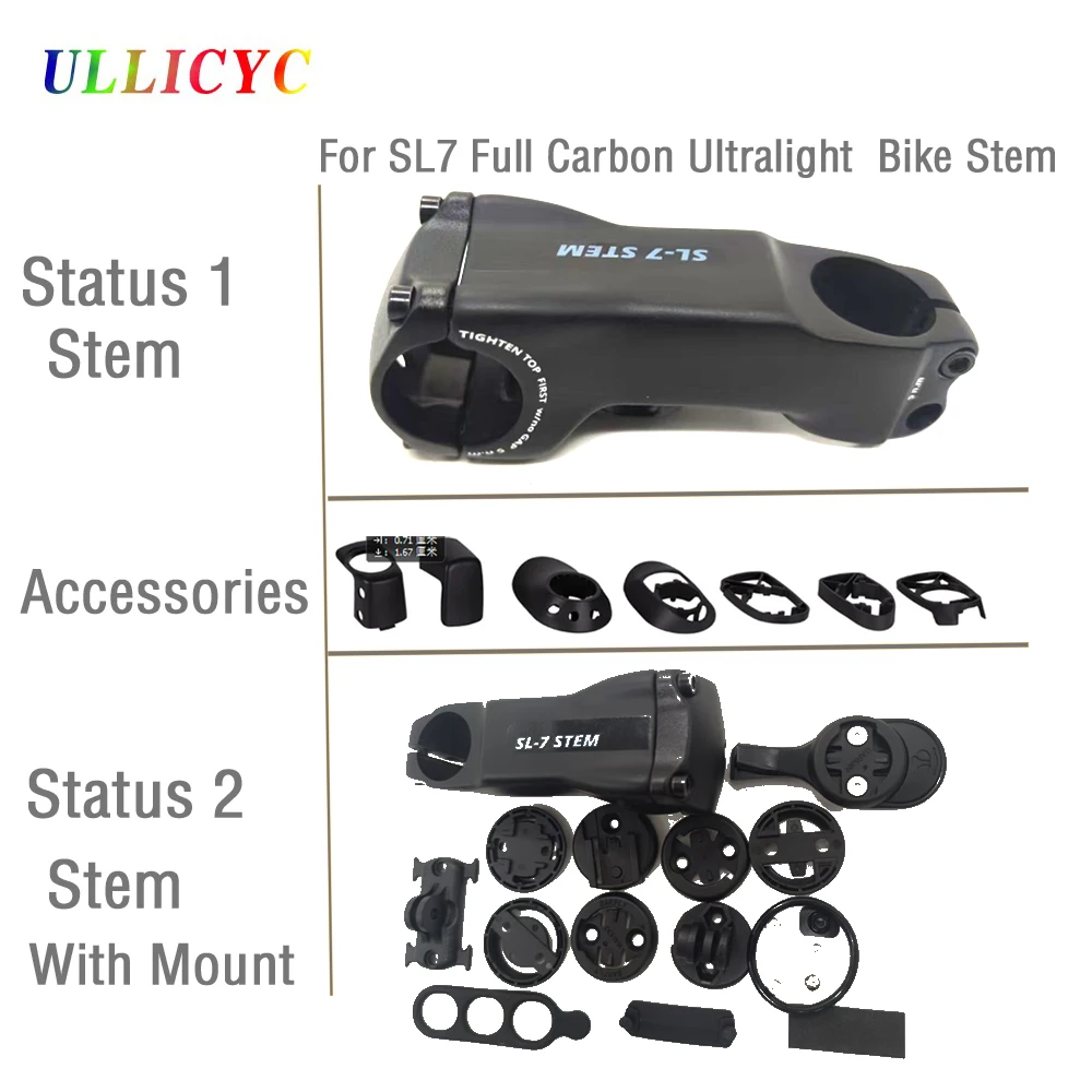 For SL7 Full Carbon T1000 Stem Bicycle Ultralight Bike Stem Aero Riser Integrated Internal Wiring Hidden Cockpit 70mm-130mm - Image 6