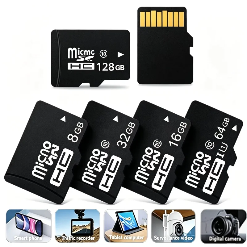 1/5pcs 4/8/16/32/64/128GB Flash Memory Card Portable High Sp