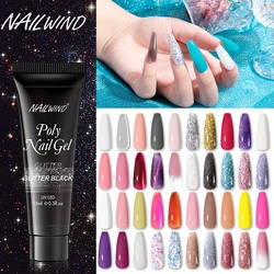 NailWind Poly Crystal UV Gel Semi Permanent Acrylic Hybrid Varnishes Gel Nail Polish Base Top Coat Extension Glue 10/15/30ml