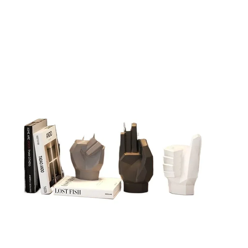 Creative art, gestures, ornaments, living room, TV cabinet, table top