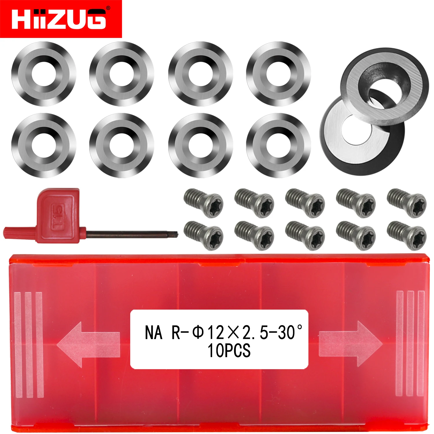 

12mm/16mm Round Carbide Inserts Negative Rake Turning Tools Replacement Cutters for Woodturning Lathe Tools Carpentry DIY Tools