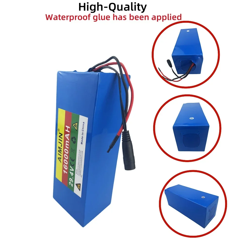 24V 16ah 18650 Lithium Battery 7s5p 16000mah 1000w with BMS 29.4V Electric Scooter Power Battery