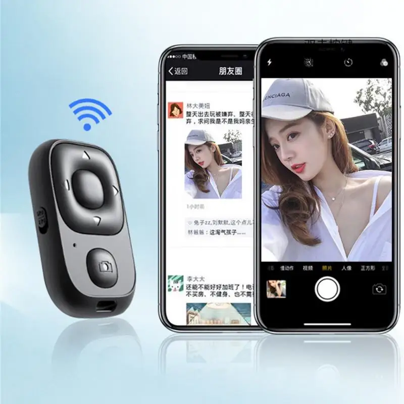 Wireless bluetooth-compatible Remote Control Button Controller Self-Timer Camera Stick Shutter Release Phone Selfie for