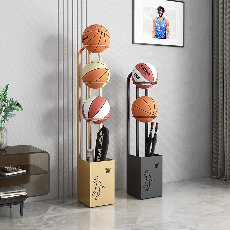 

Basketball rack household table tennis badminton sports fitness sporting goods storage basket basketball football storage rack