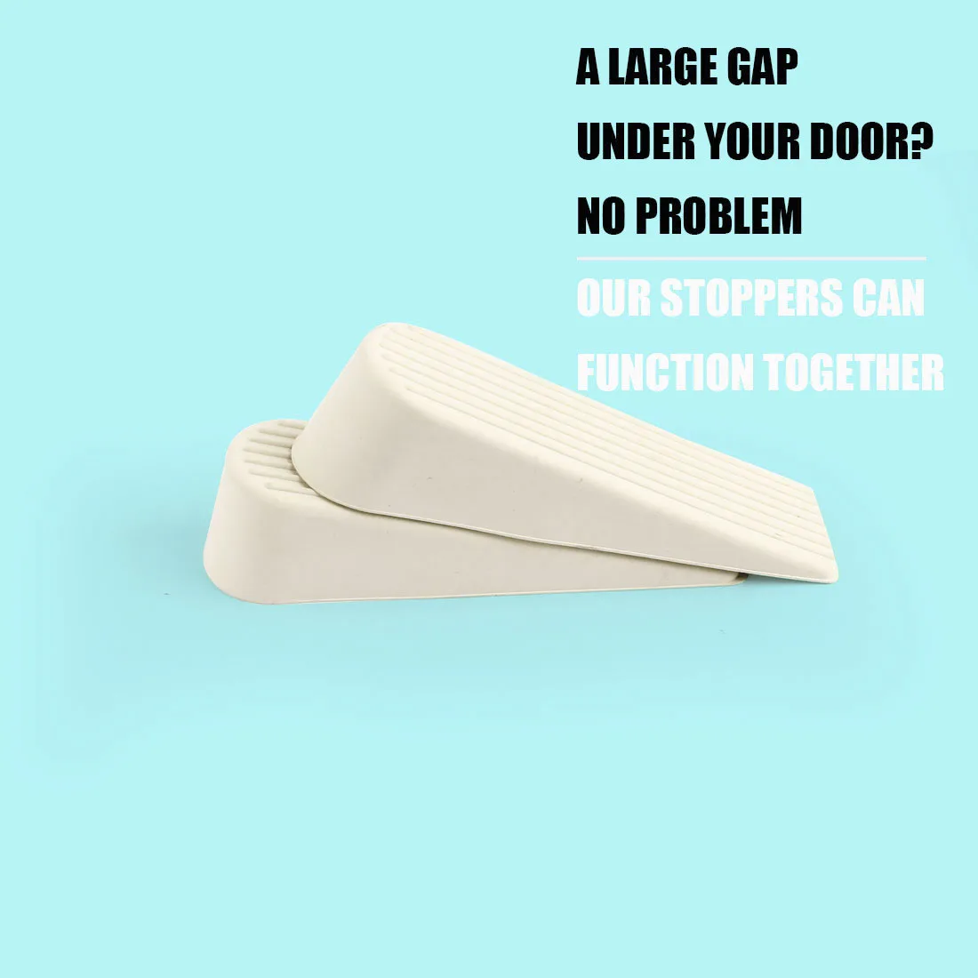 3 Stück Gummi Home Office Anti-Rutsch-Keil-Türstopper Türstopper Schutz Beige