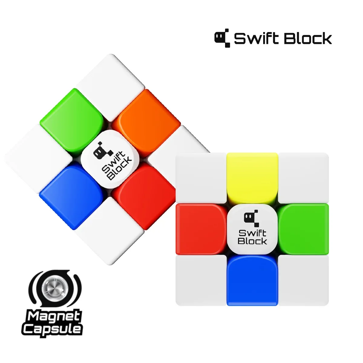 Gan swift bloco 355 s 3x3 cubo de velocidade mágica magnética gan 355s brinquedos profissionais sem adesivos gan 355 s cubo mágico quebra-cabeça