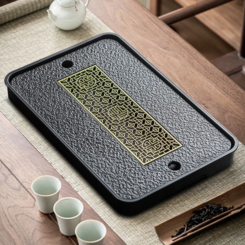 

Square Luxury Black Tray Coffee Vintage Rectangular Walnut Tray Kitchen Serving Bandeja Decorativa Trays Decorative