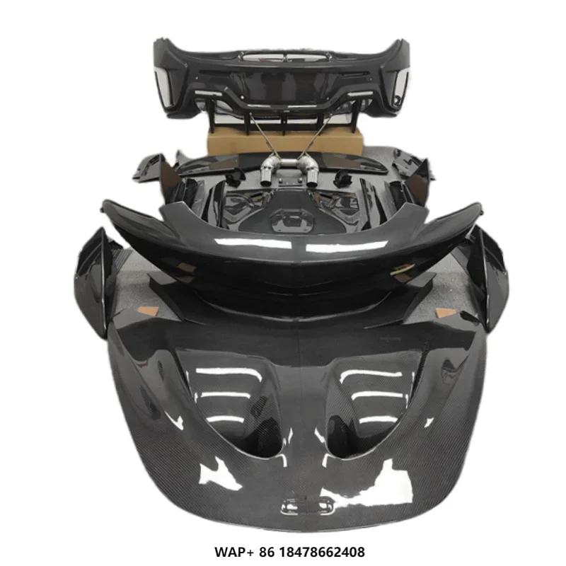 for McLaren 540C 570S Upgrade 600LT Style All Carbon Fiber Front and Rear Bumpers Side Skirts Tail Covers Exhaust Body Kit