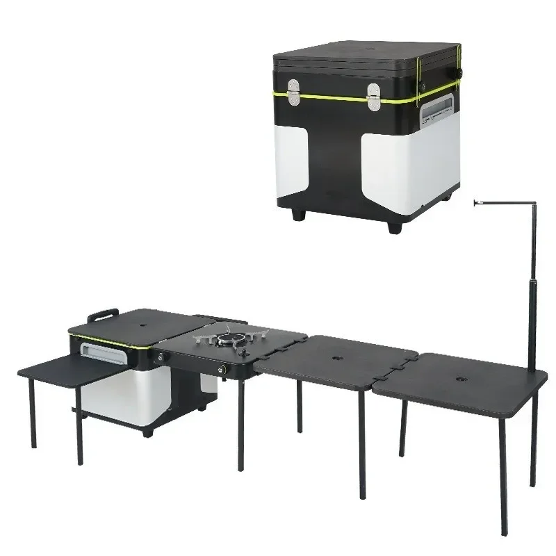 New Large Outdoor Mobile Kitchen Camping Portable Folding Table Stove Camping Barbecue Self Driving Travel Vehicle Equipment