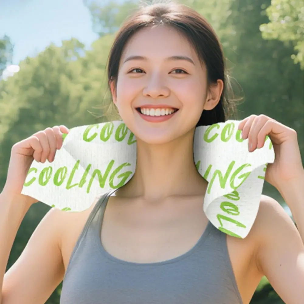 Non Woven Fabric Cooling Towel Disposable Quick Drying Ice Wipes Sunstroke Prevention Breathable Instant Cold Towel