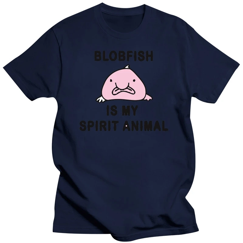 Meme Shirt | Blobfish Is My Spirit Animal T-shirt New T Shirt Men Print Tees Short Sleeve O-Neck